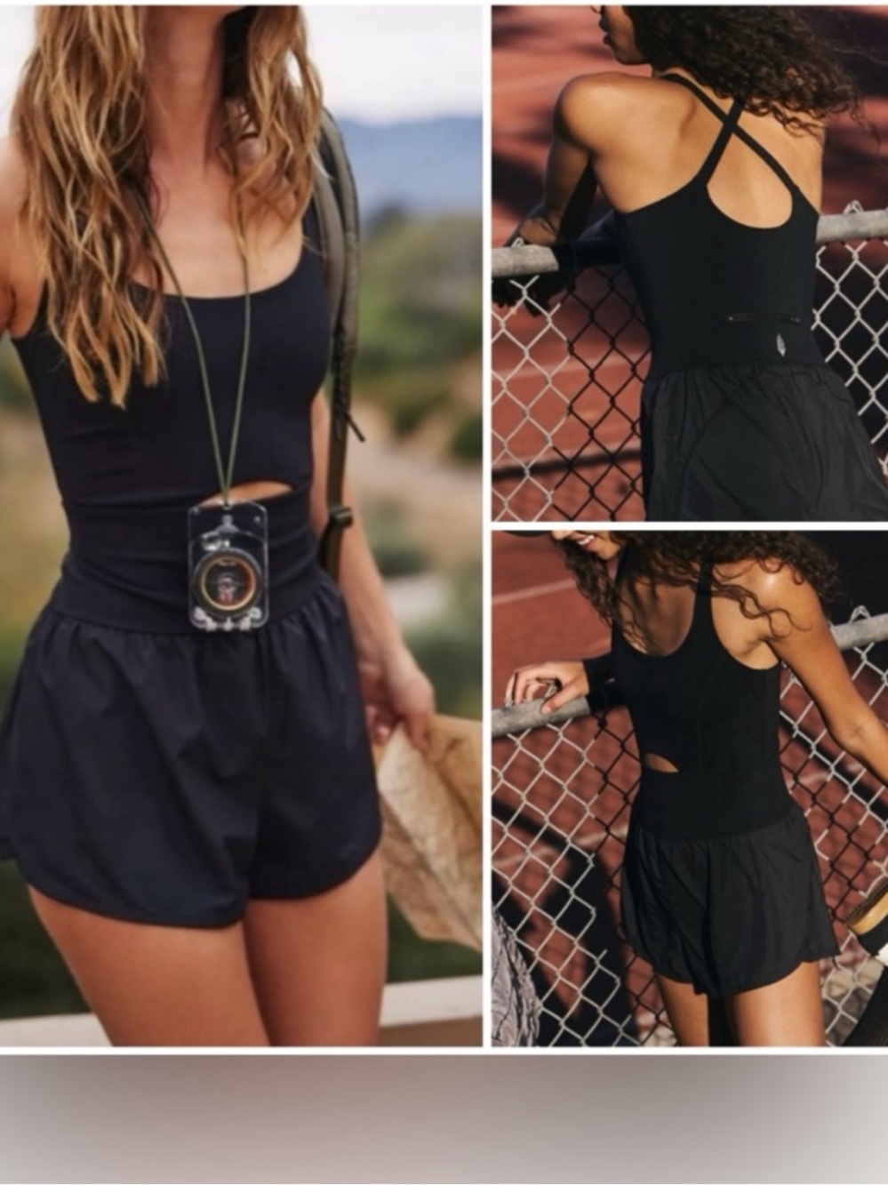 NWOT Free People FP Movement Righteous Runsie - black - large